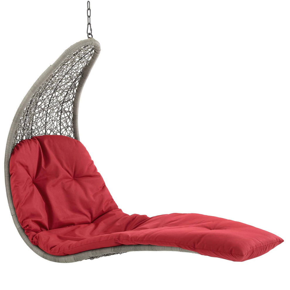 Modway Landscape Hanging Chaise Lounge Outdoor Patio Swing Chair - EEI-2952 | Outdoor Porch Swings | Modishstore - 4