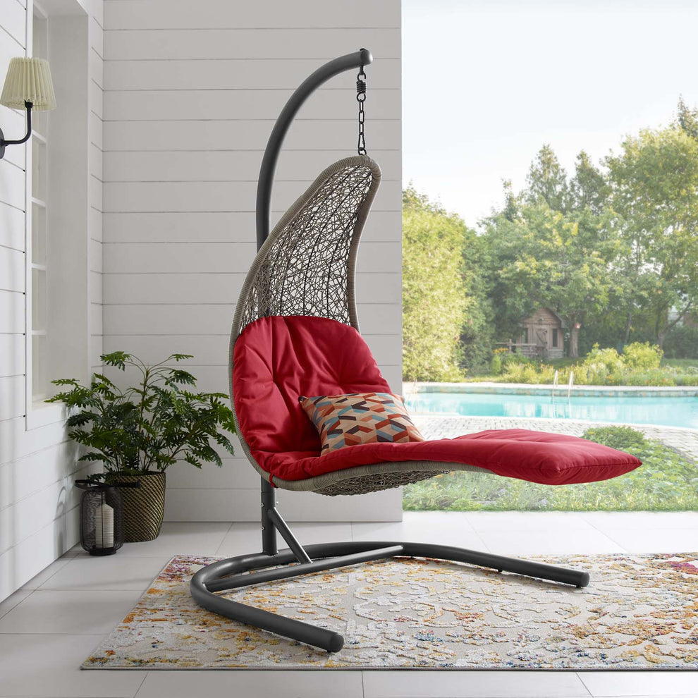 Modway Landscape Hanging Chaise Lounge Outdoor Patio Swing Chair - EEI-2952 | Outdoor Porch Swings | Modishstore - 1