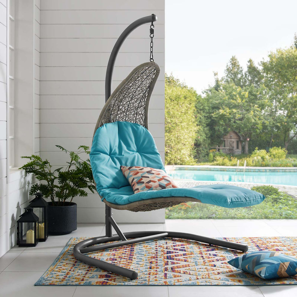 Modway Landscape Hanging Chaise Lounge Outdoor Patio Swing Chair - EEI-2952 | Outdoor Porch Swings | Modishstore - 6