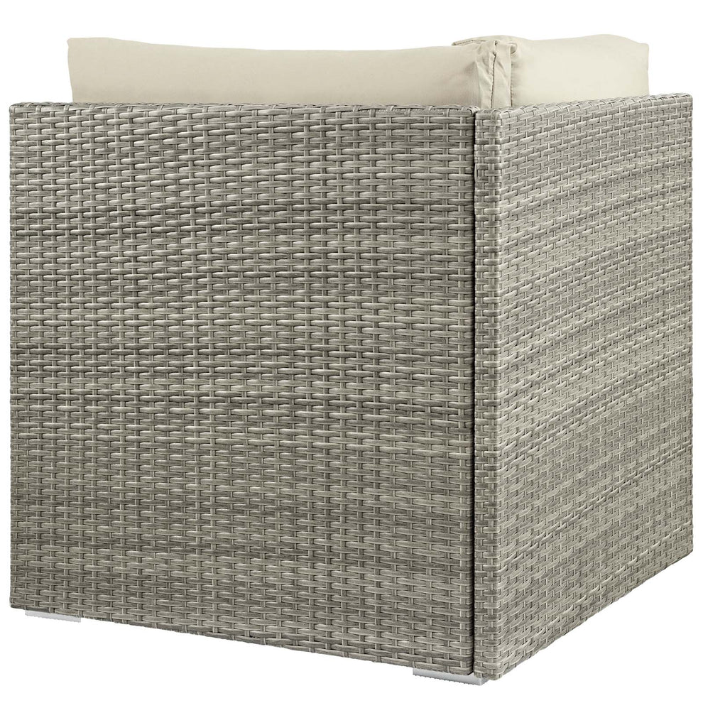 Modway Repose Sunbrella Fabric Outdoor Patio Corner Light Gray Navy - EEI-2957 | Outdoor Sofas, Loveseats & Sectionals | Modishstore - 5