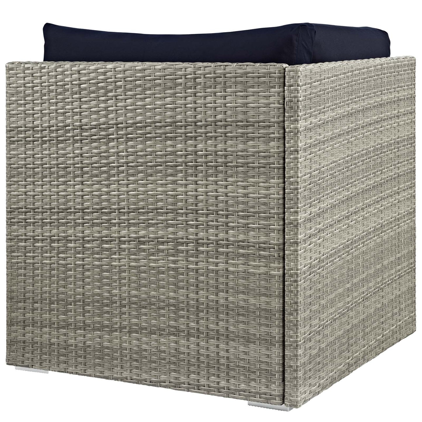 Modway Repose Sunbrella Fabric Outdoor Patio Corner Light Gray Navy - EEI-2957 | Outdoor Sofas, Loveseats & Sectionals | Modishstore - 3