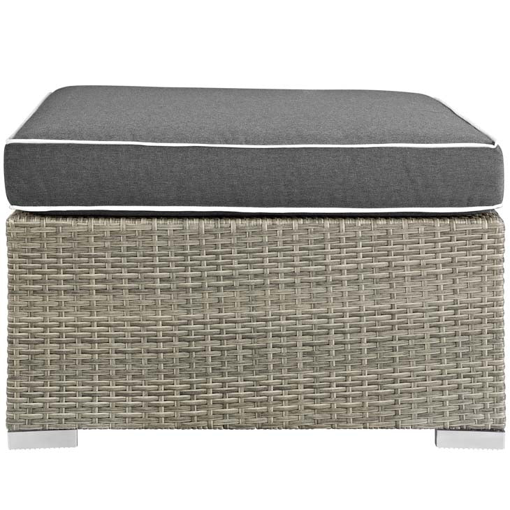 Modway Repose Sunbrella?? Fabric Outdoor Patio Ottoman In Light Gray Beige - EEI-2962 | Outdoor Ottomans | Modishstore - 8