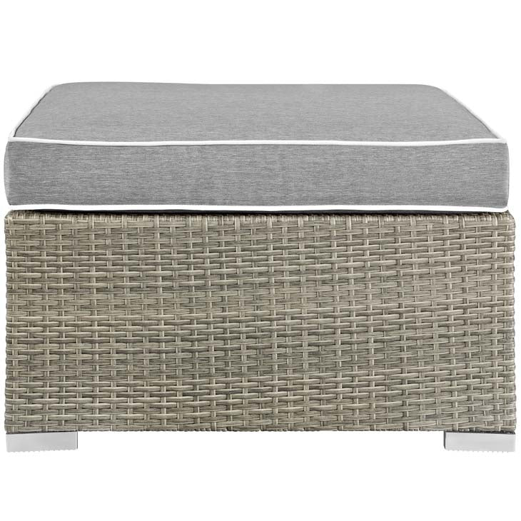 Modway Repose Sunbrella?? Fabric Outdoor Patio Ottoman In Light Gray Beige - EEI-2962 | Outdoor Ottomans | Modishstore - 10