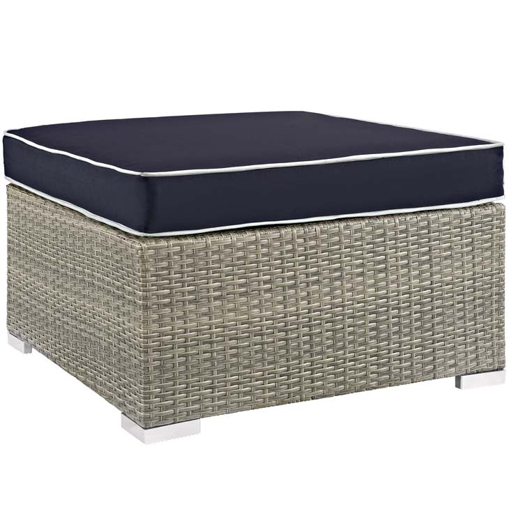 Modway Repose Sunbrella?? Fabric Outdoor Patio Ottoman In Light Gray Beige - EEI-2962 | Outdoor Ottomans | Modishstore - 4