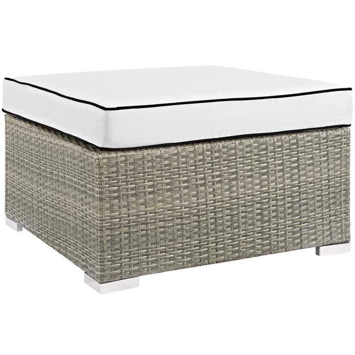 Modway Repose Sunbrella?? Fabric Outdoor Patio Ottoman In Light Gray Beige - EEI-2962 | Outdoor Ottomans | Modishstore - 1