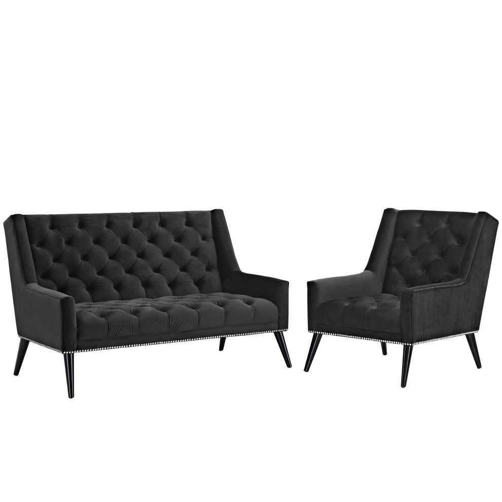 Peruse Living Room Set Performance Velvet Set of 2 By Modway - EEI-2967 | Sofa Set | Modishstore - 2