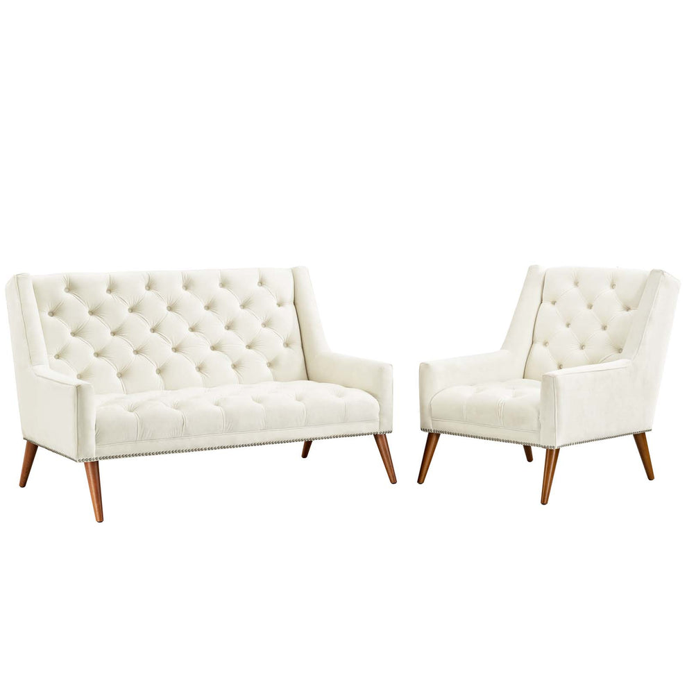 Peruse Living Room Set Performance Velvet Set of 2 By Modway - EEI-2967 | Sofa Set | Modishstore - 8