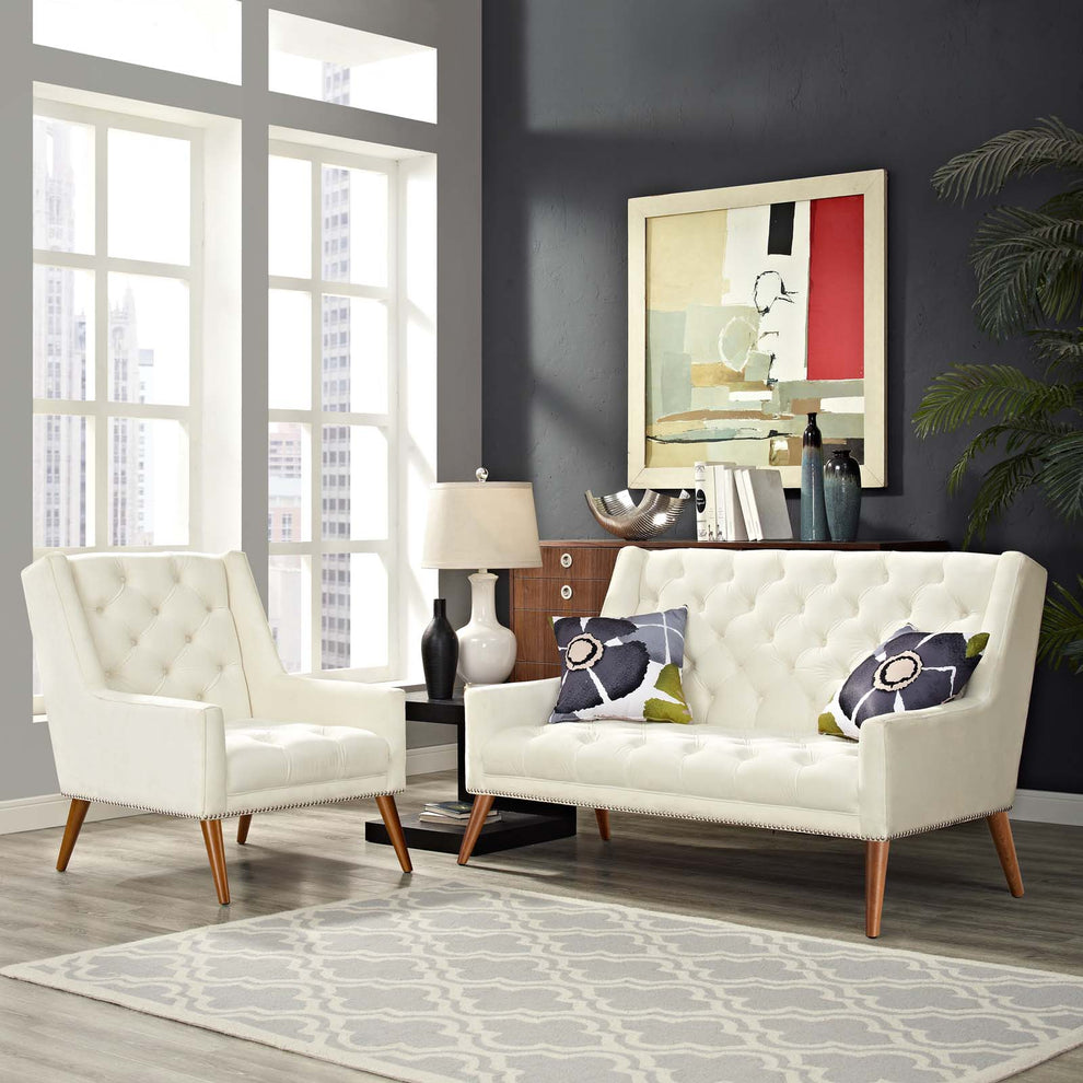 Peruse Living Room Set Performance Velvet Set of 2 By Modway - EEI-2967 | Sofa Set | Modishstore - 7