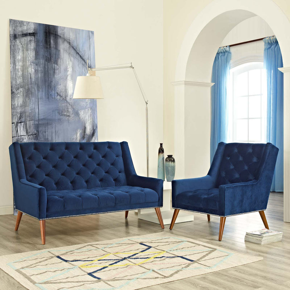 Peruse Living Room Set Performance Velvet Set of 2 By Modway - EEI-2967 | Sofa Set | Modishstore - 13