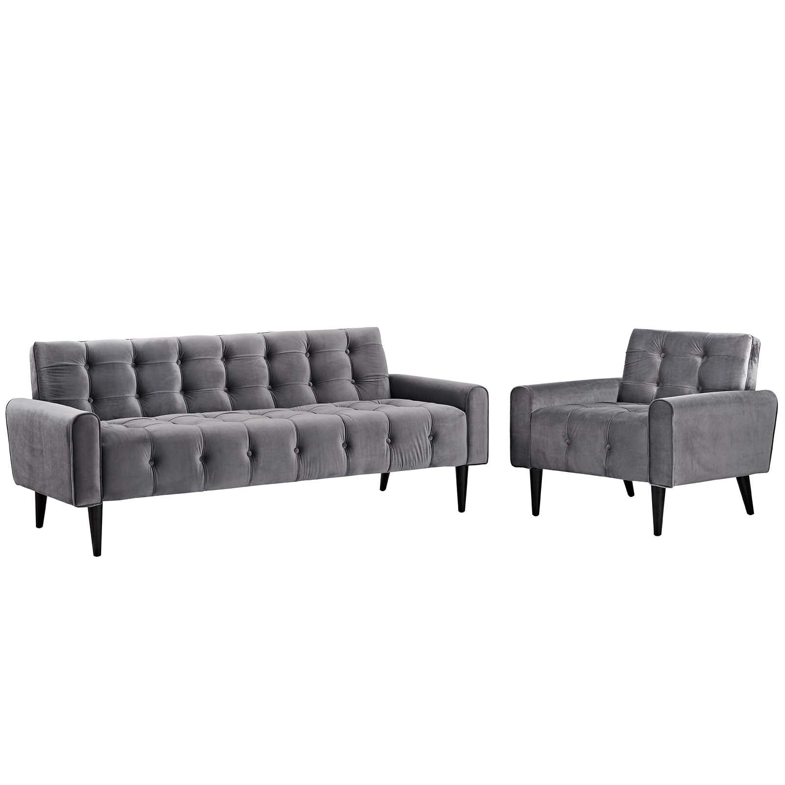 Delve Living Room Set Performance Velvet Set Of 2 By Modway - EEI-2969 | Sofa Set | Modishstore - 2