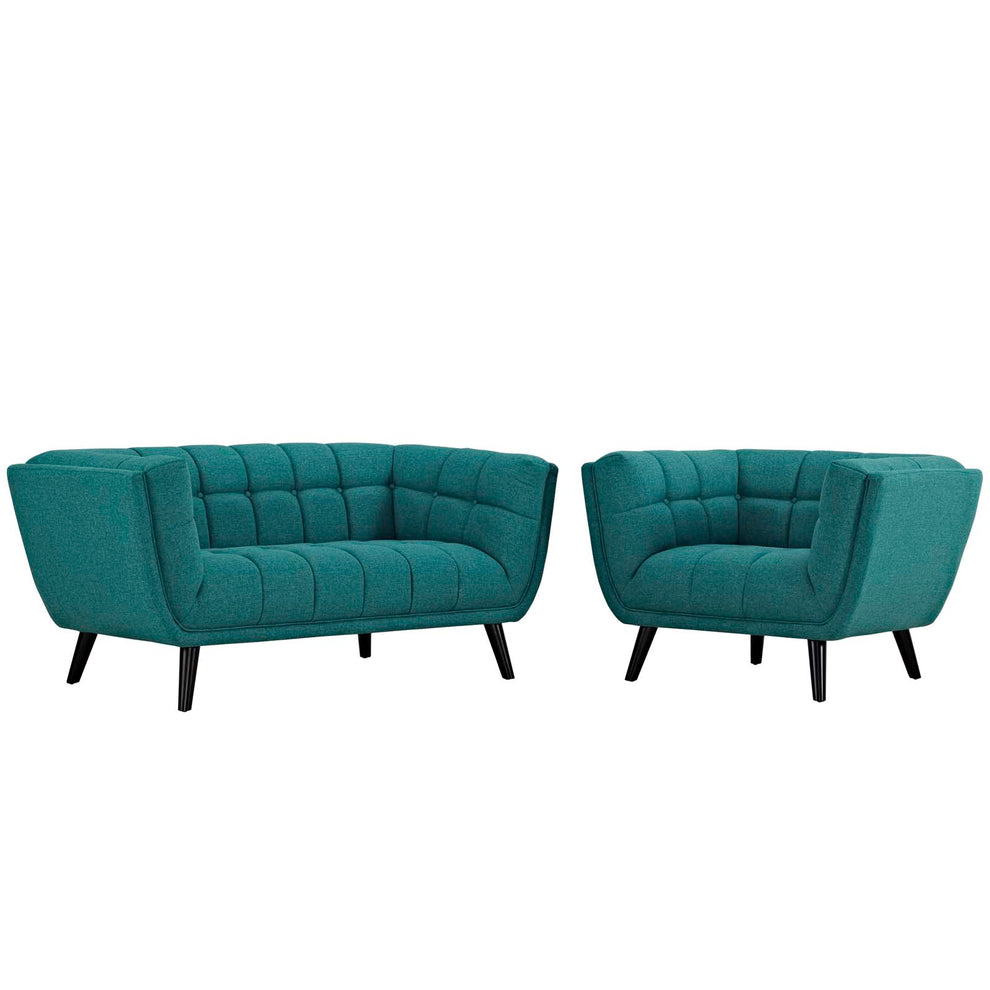 Modway Bestow 2 Piece Upholstered Fabric Loveseat and Armchair Set - EEI-2972 | Sofa Set | Modishstore - 3