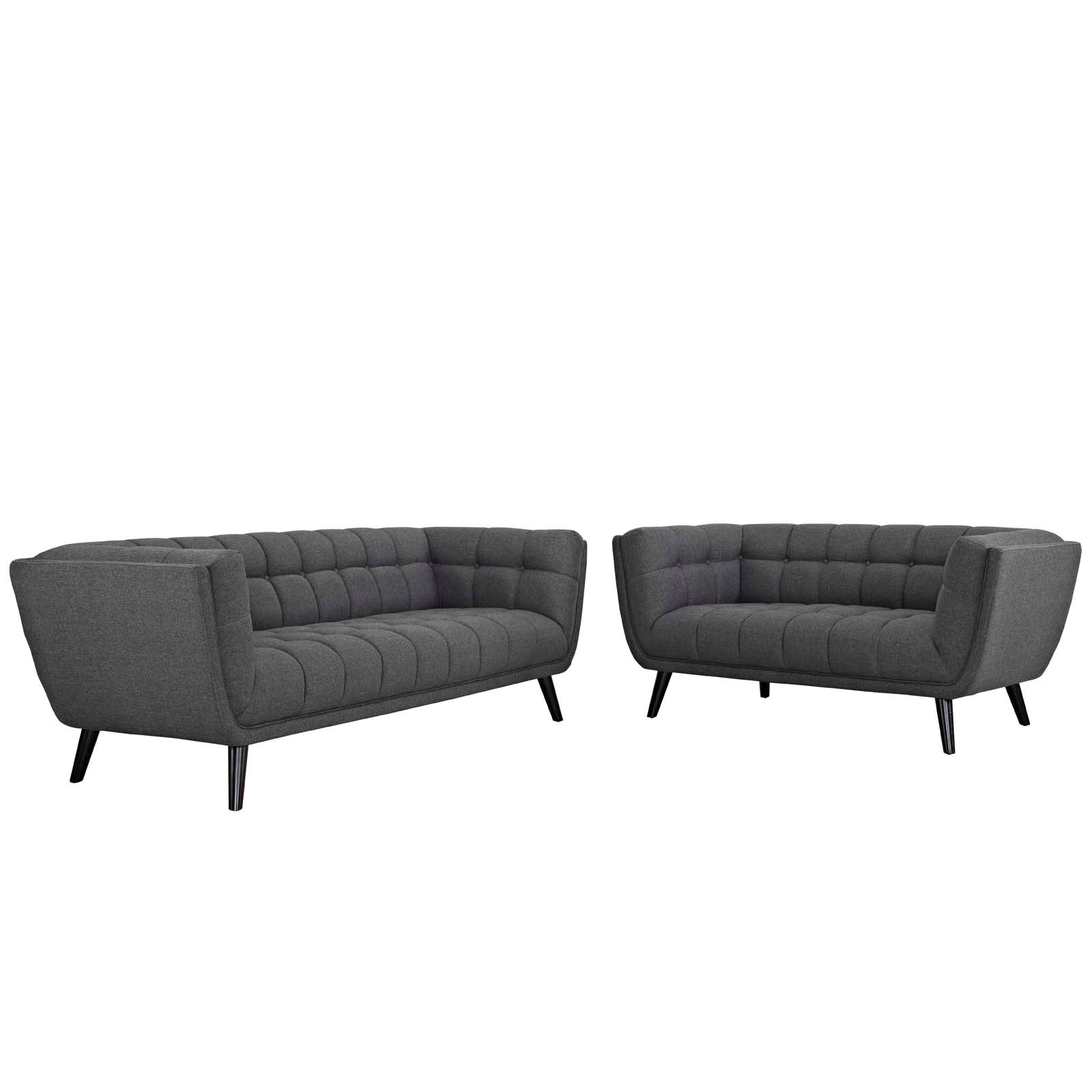 Modway Bestow 2 Piece Upholstered Fabric Sofa and Loveseat Set | Loveseats | Modishstore-12