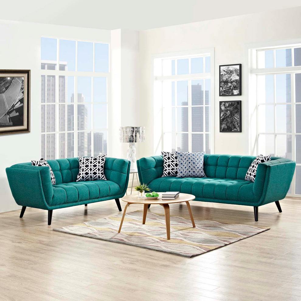 Modway Bestow 2 Piece Upholstered Fabric Sofa and Loveseat Set - EEI-2975 | Sofa Set | Modishstore - 4