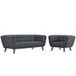 Modway Bestow 2 Piece Upholstered Fabric Sofa and Armchair Set | Sofas | Modishstore-12