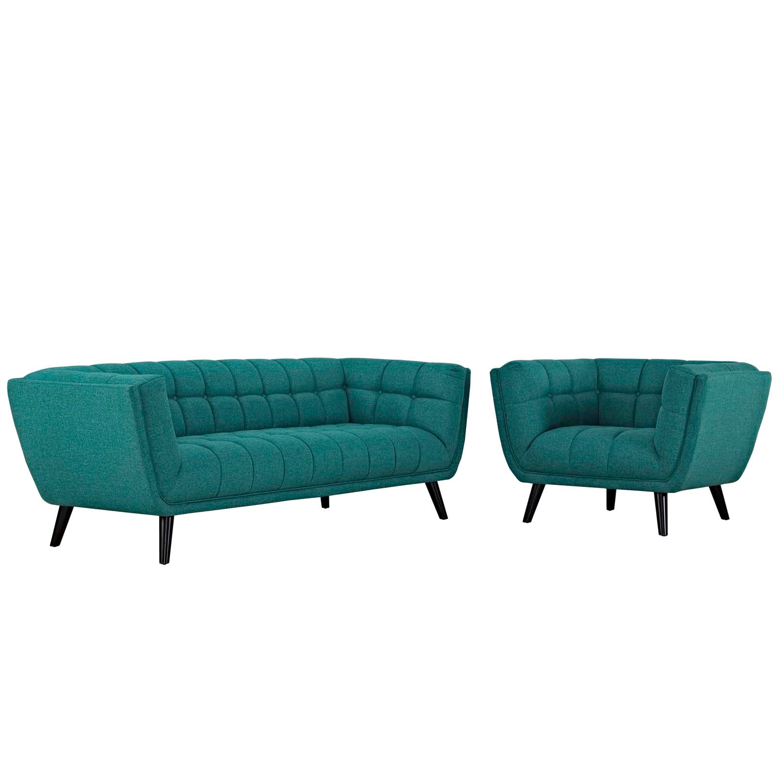 Modway Bestow 2 Piece Upholstered Fabric Sofa and Armchair Set - EEI-2976 | Sofa Set | Modishstore - 7