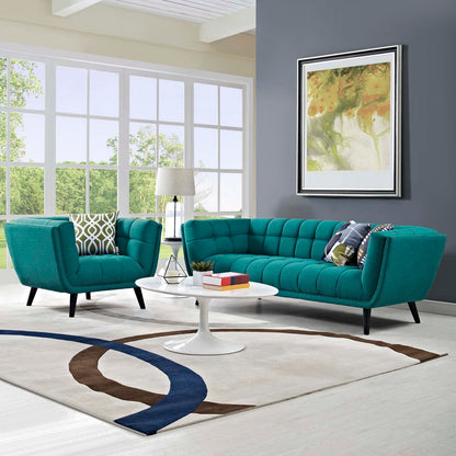Modway Bestow 2 Piece Upholstered Fabric Sofa and Armchair Set - EEI-2976 | Sofa Set | Modishstore - 6
