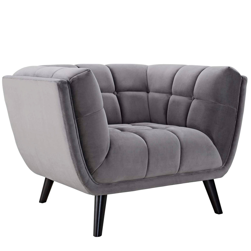 Modway Bestow 3 Piece Performance Velvet Sofa Loveseat and Armchair Set - EEI-2978 | Sofa Set | Modishstore - 13