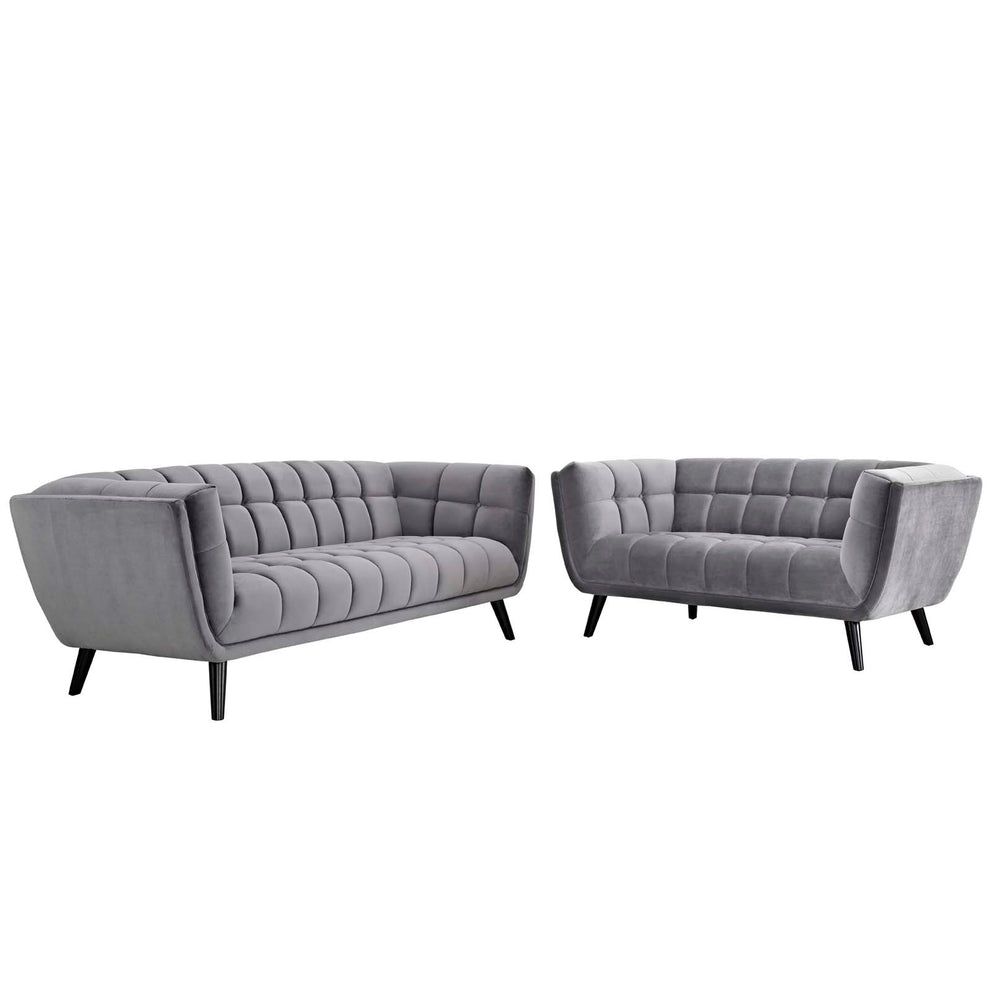 Modway Bestow 2 Piece Performance Velvet Sofa and Loveseat Set - EEI-2979 | Sofa Set | Modishstore - 9