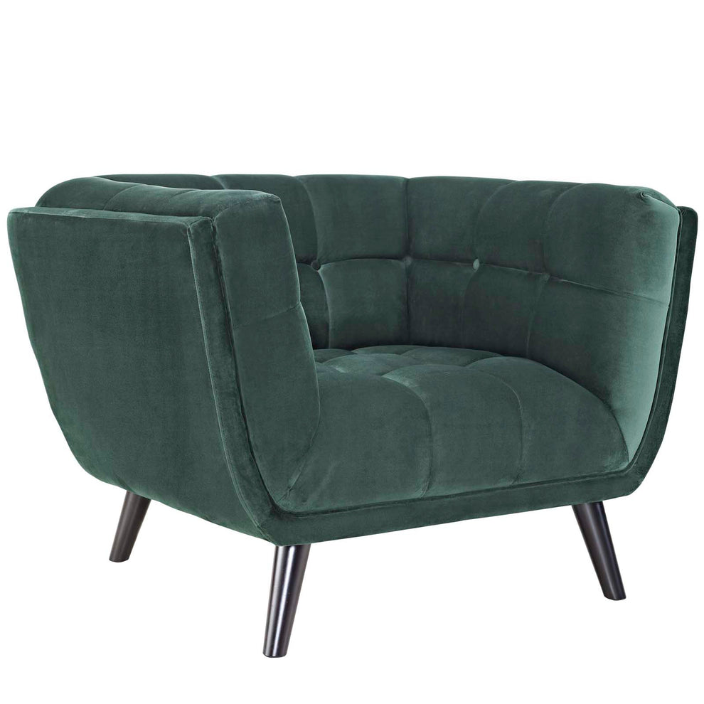Modway Bestow 2 Piece Performance Velvet Sofa and Armchair Set - EEI-2980 | Sofa Set | Modishstore - 3
