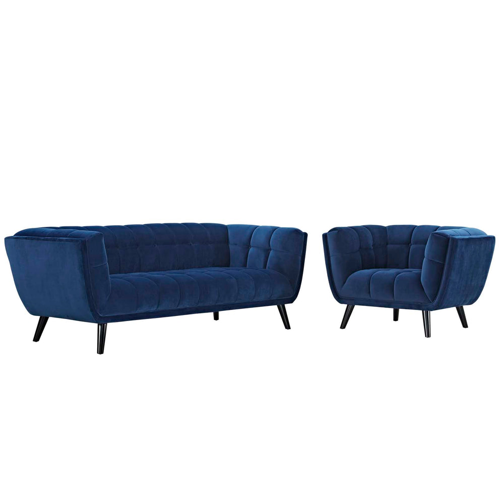 Modway Bestow 2 Piece Performance Velvet Sofa and Armchair Set - EEI-2980 | Sofa Set | Modishstore - 17