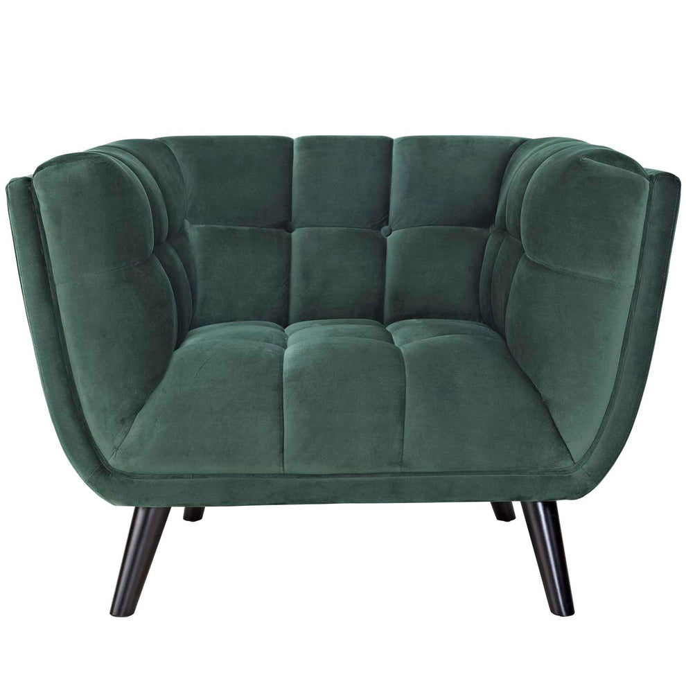 Modway Bestow 3 Piece Performance Velvet Sofa and Armchair Set - EEI-2981 | Sofa Set | Modishstore - 6
