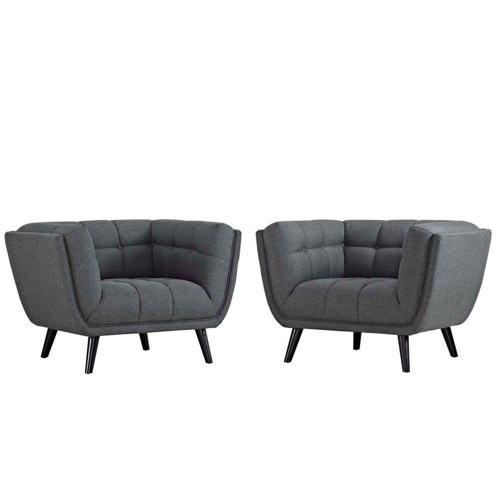 Modway Bestow 2 Piece Upholstered Fabric Armchair Set - EEI-2982 | Armchairs | Modishstore - 7