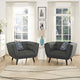 Modway Bestow 2 Piece Upholstered Fabric Armchair Set | Armchairs | Modishstore-5