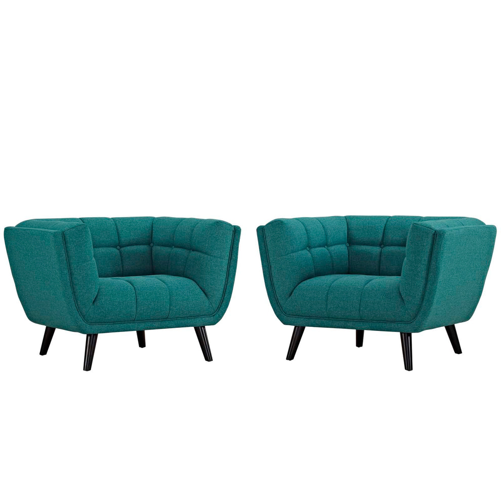 Modway Bestow 2 Piece Upholstered Fabric Armchair Set - EEI-2982 | Armchairs | Modishstore - 12