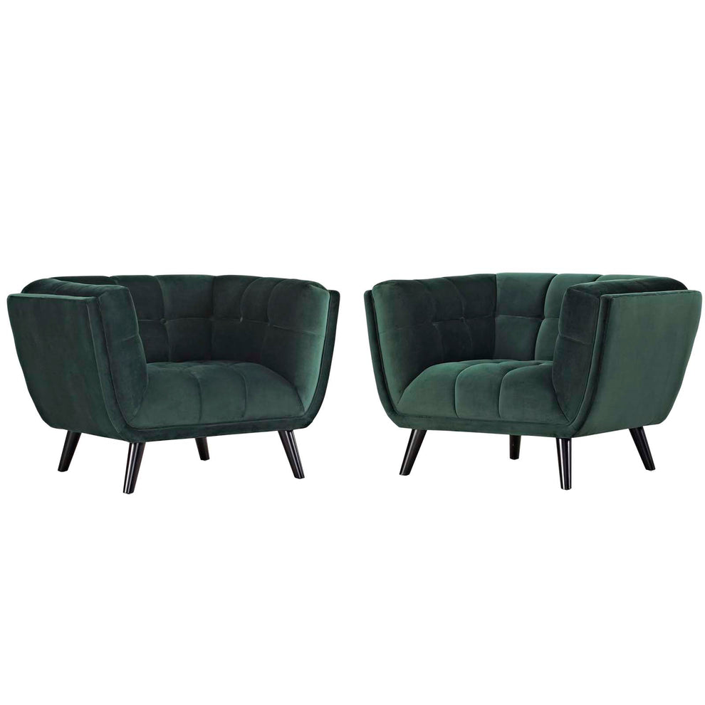 Modway Bestow 2 Piece Performance Velvet Armchair Set - EEI-2983 | Armchairs | Modishstore - 7