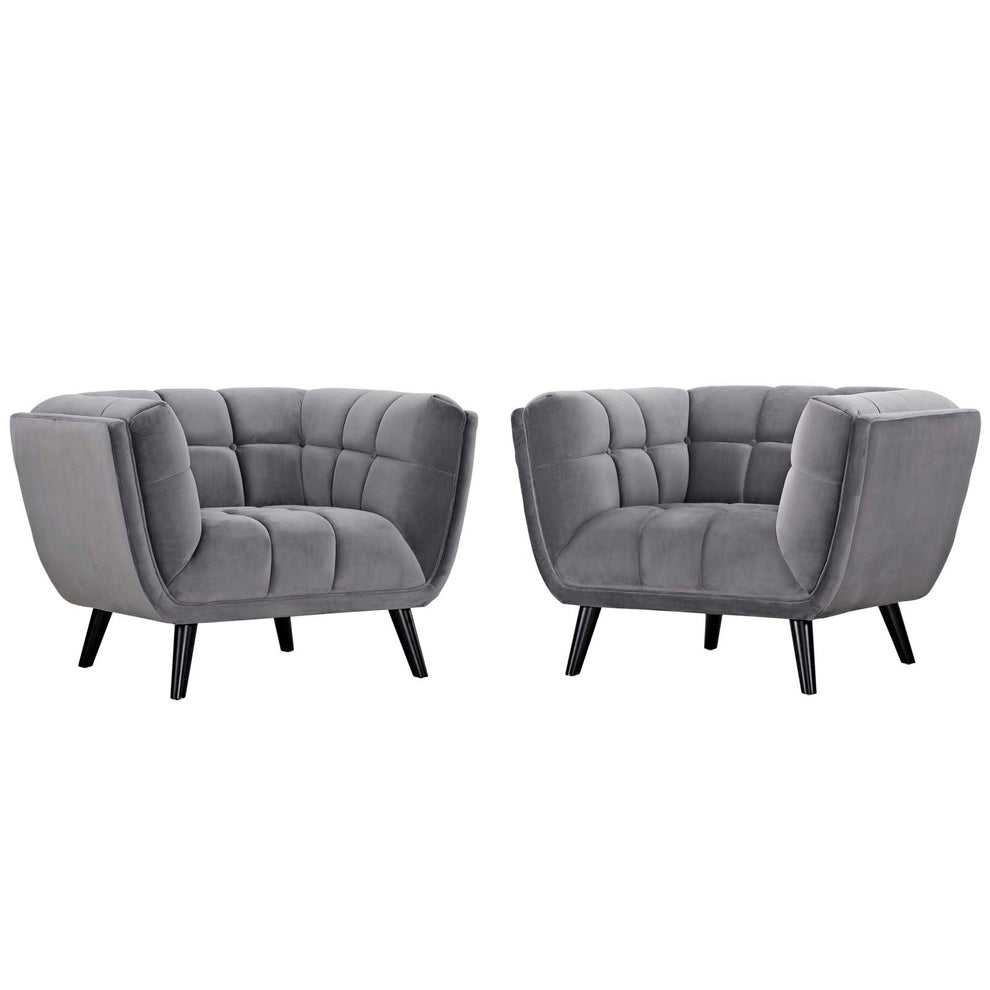 Modway Bestow 2 Piece Performance Velvet Armchair Set - EEI-2983 | Armchairs | Modishstore - 12