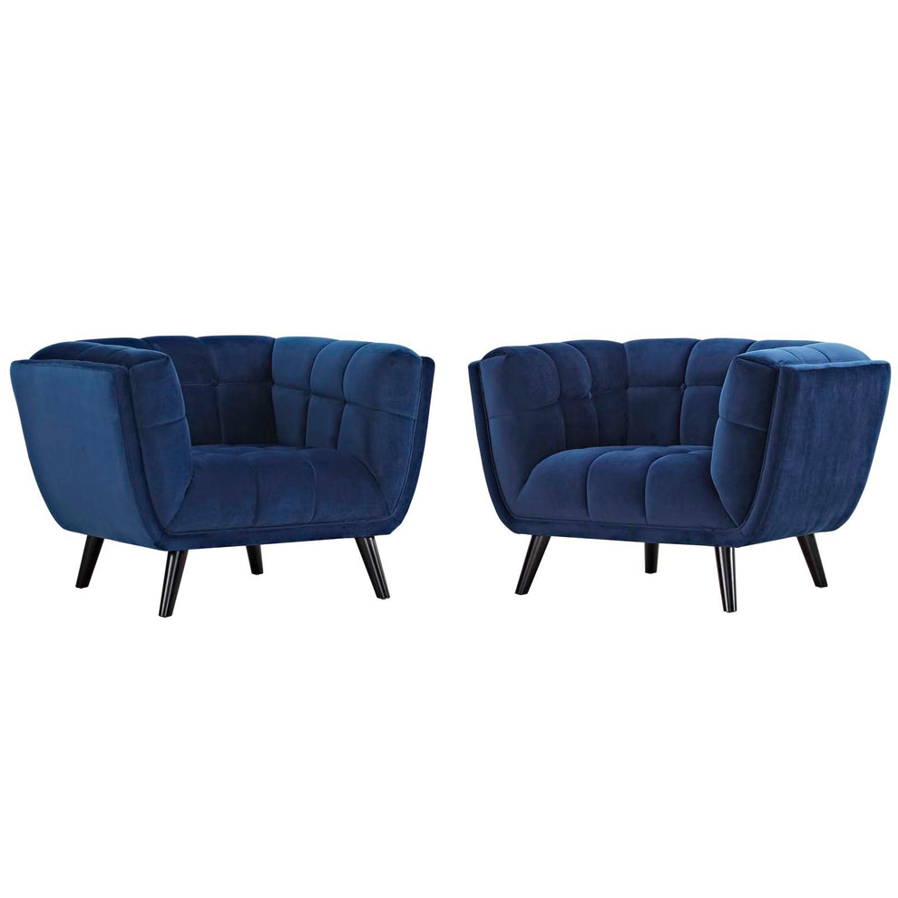Modway Bestow 2 Piece Performance Velvet Armchair Set - EEI-2983 | Armchairs | Modishstore - 3