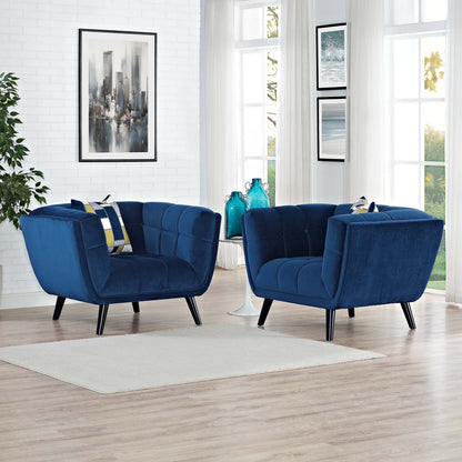 Modway Bestow 2 Piece Performance Velvet Armchair Set - EEI-2983 | Armchairs | Modishstore - 1