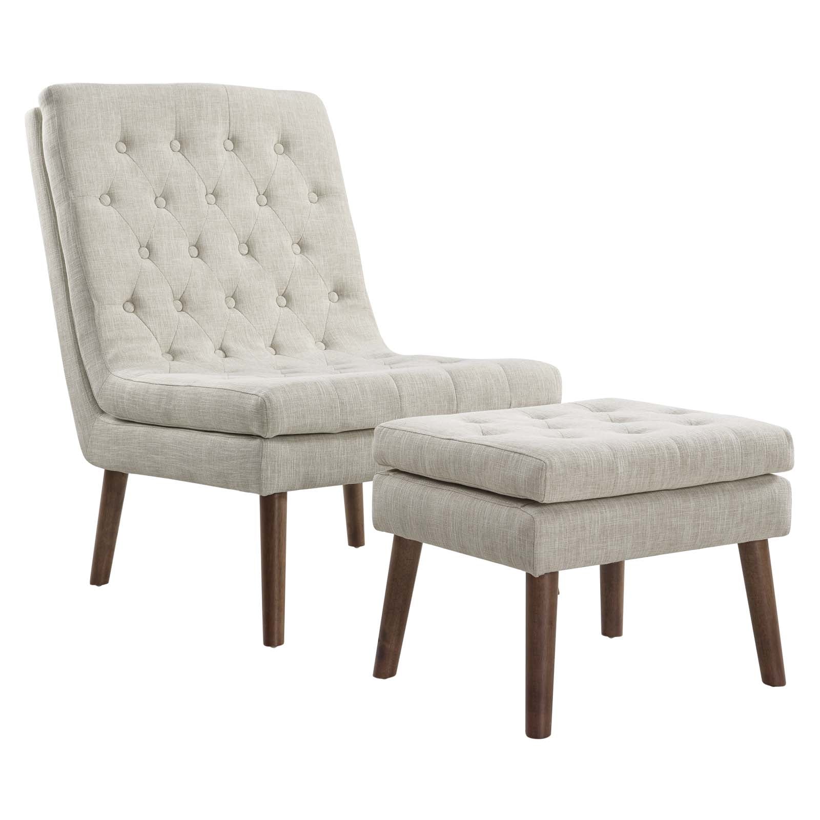 Modway Modify Upholstered Lounge Chair and Ottoman | Lounge Chairs | Modishstore-18