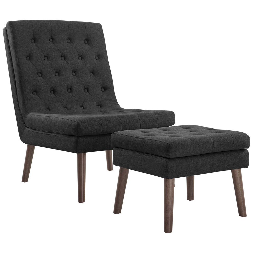 Modway Modify Upholstered Lounge Chair and Ottoman - EEI-2988 | Lounge Chairs | Modishstore - 3