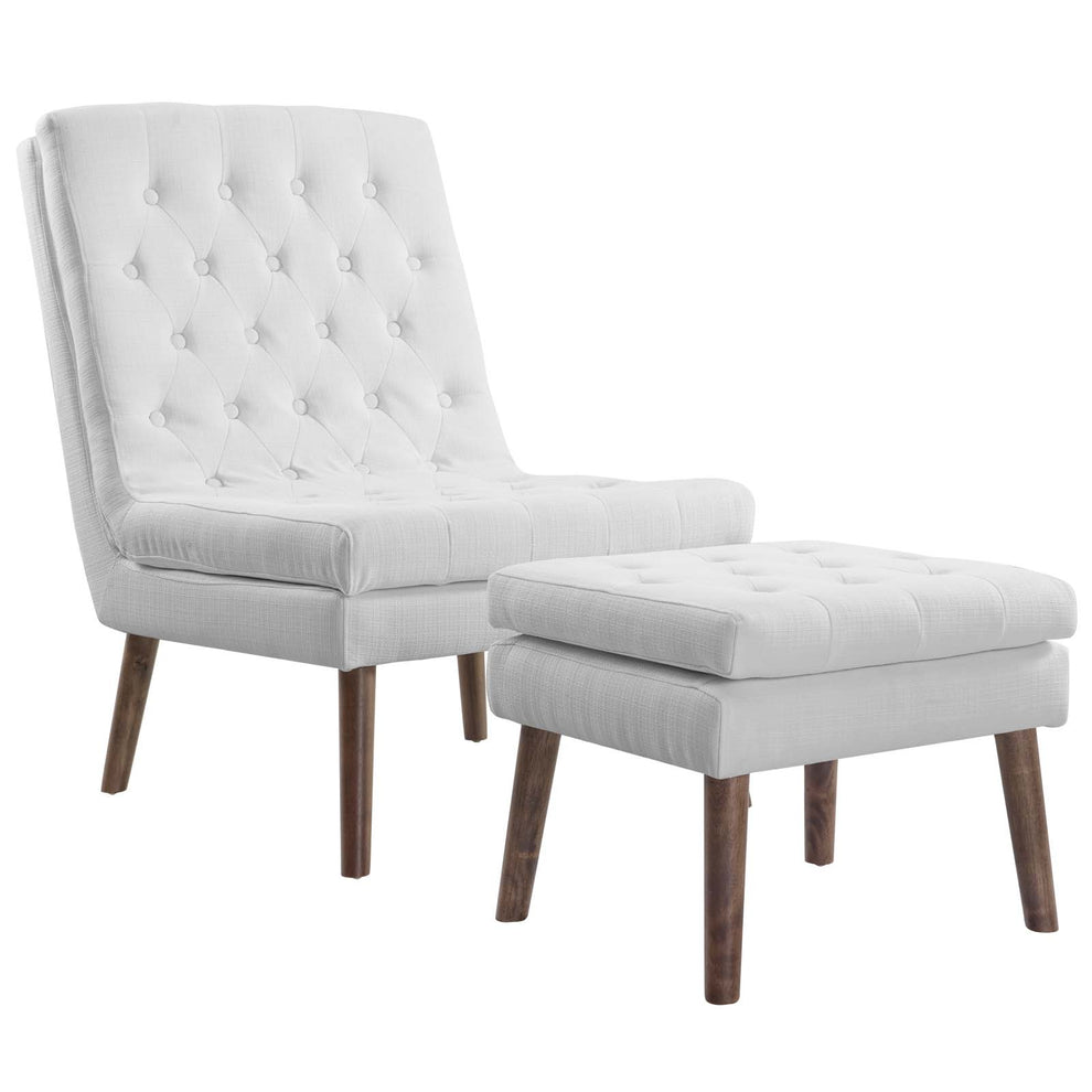 Modway Modify Upholstered Lounge Chair and Ottoman - EEI-2988 | Lounge Chairs | Modishstore - 1