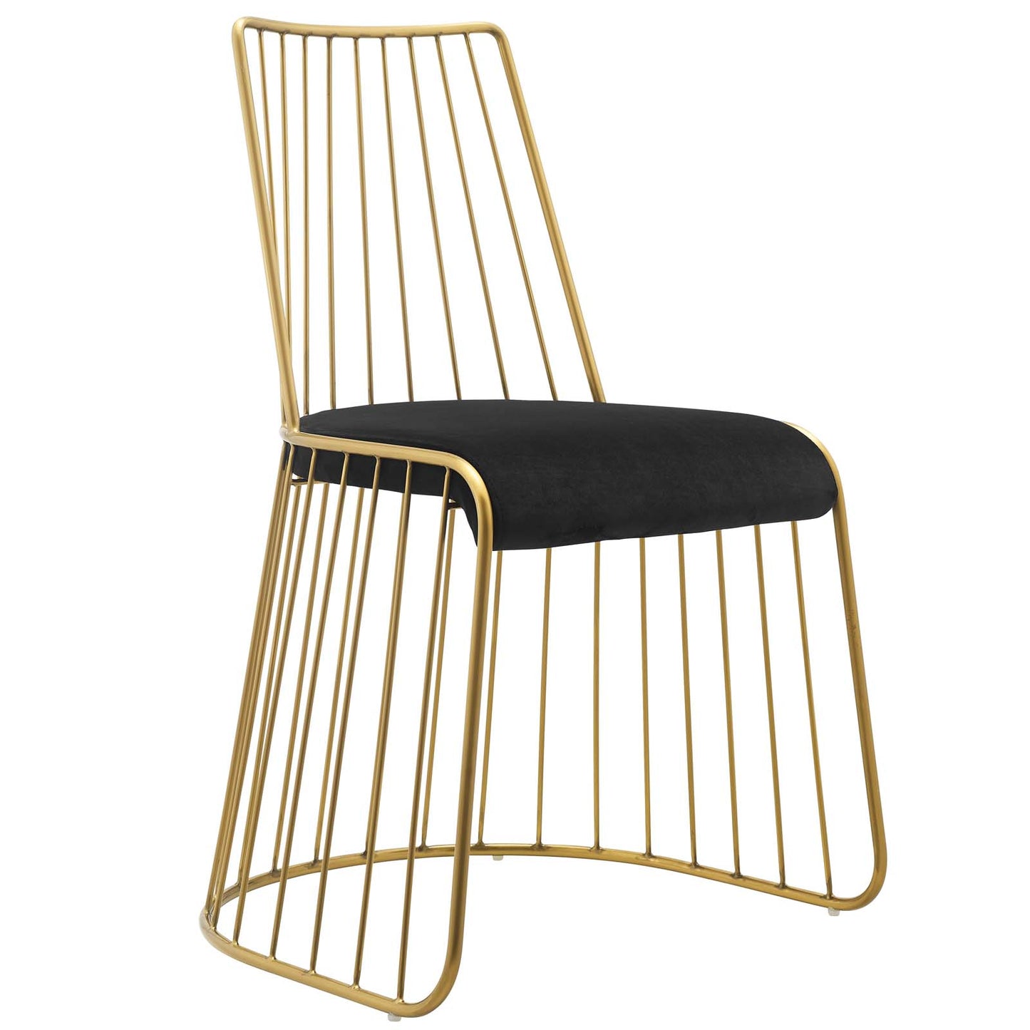 Modway Rivulet Gold Stainless Steel Upholstered Velvet Dining Chair - EEI-2994 | Dining Chairs | Modishstore - 5