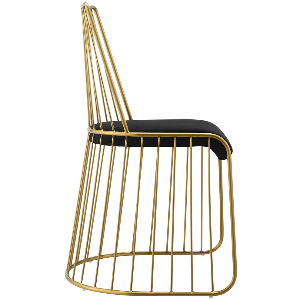 Modway Rivulet Gold Stainless Steel Upholstered Velvet Dining Chair - EEI-2994 | Dining Chairs | Modishstore - 6