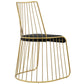 Modway Rivulet Gold Stainless Steel Upholstered Velvet Dining Chair | Dining Chairs | Modishstore-4