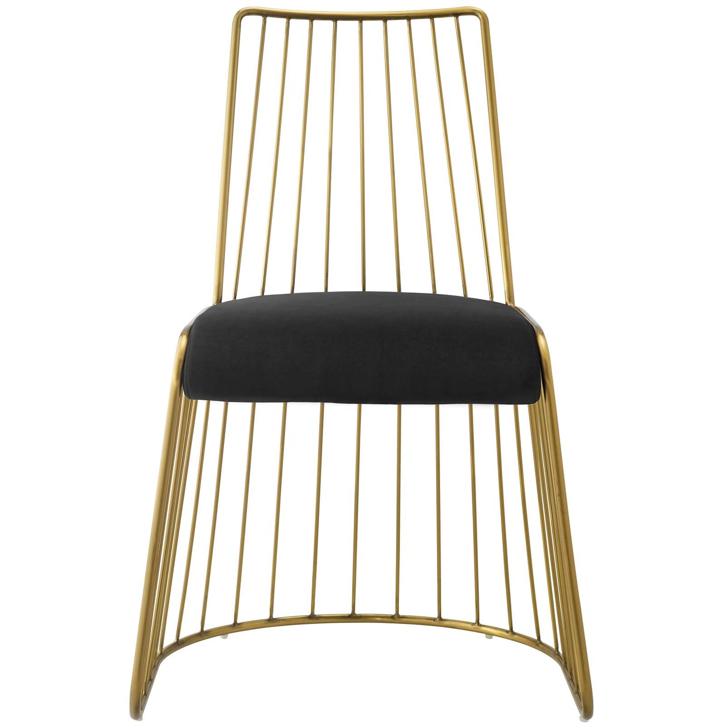 Modway Rivulet Gold Stainless Steel Upholstered Velvet Dining Chair | Dining Chairs | Modishstore-2