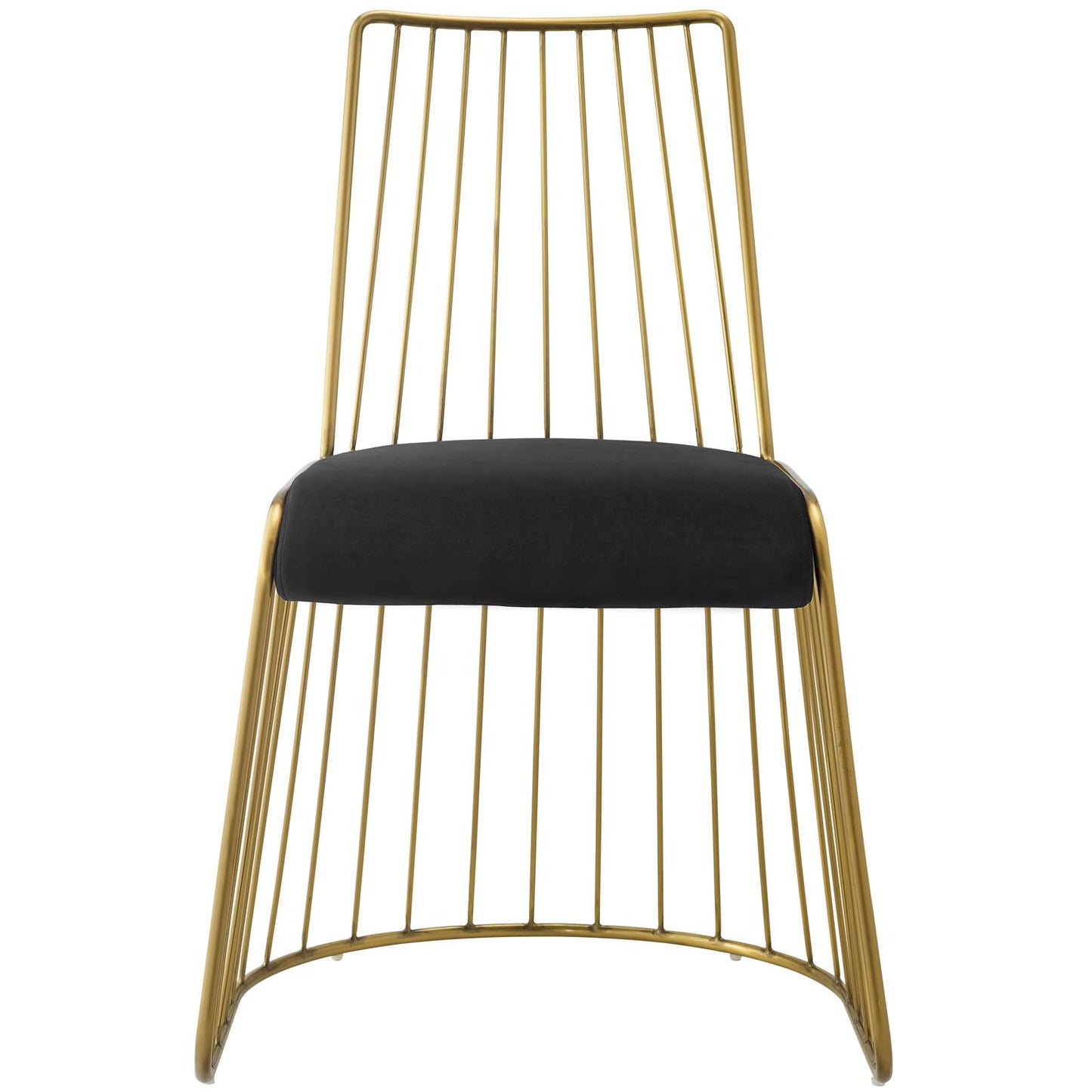 Modway Rivulet Gold Stainless Steel Upholstered Velvet Dining Chair - EEI-2994 | Dining Chairs | Modishstore - 2