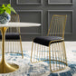 Modway Rivulet Gold Stainless Steel Upholstered Velvet Dining Chair | Dining Chairs | Modishstore