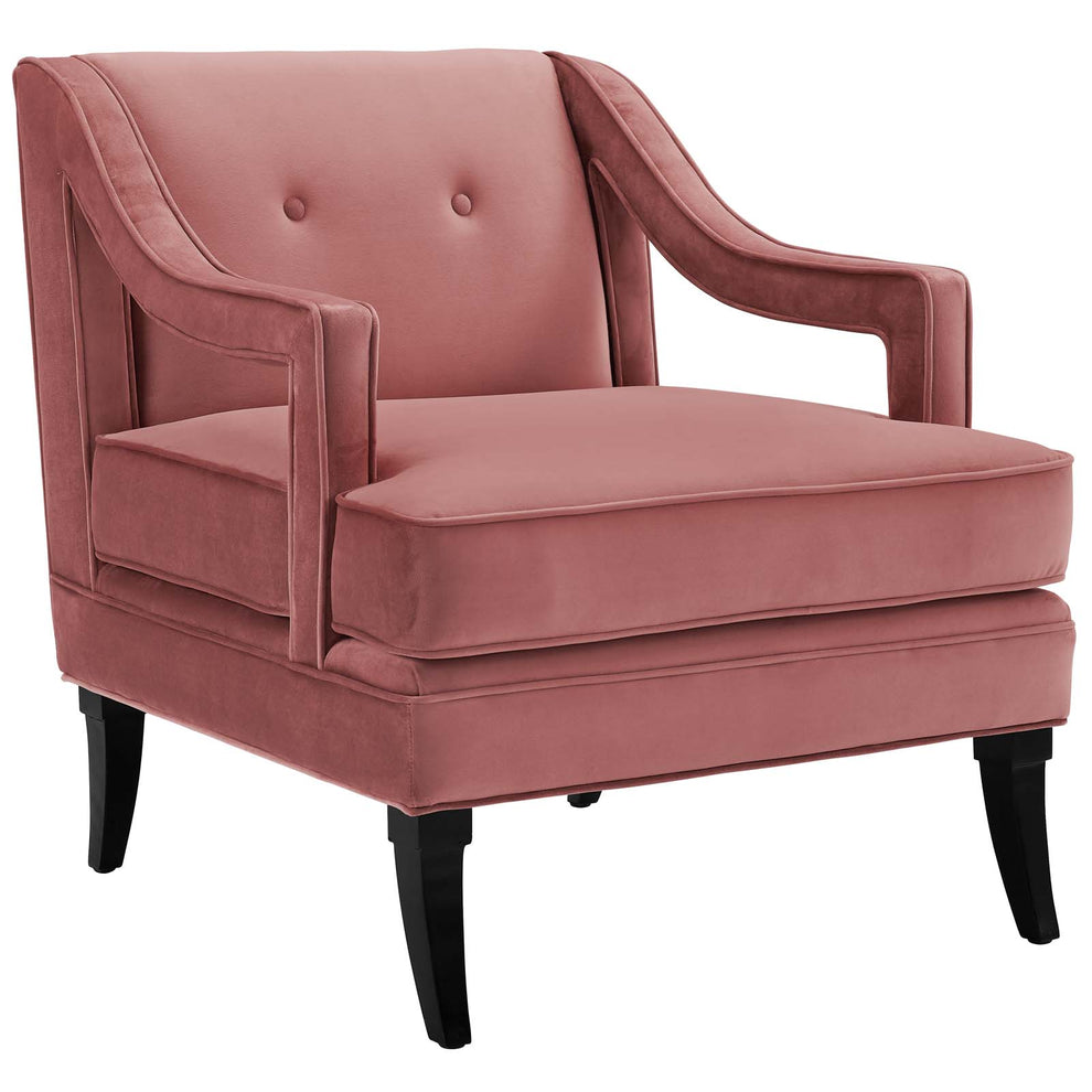 Modway Concur Button Tufted Upholstered Velvet Armchair - EEI-2996 | Armchairs | Modishstore - 2