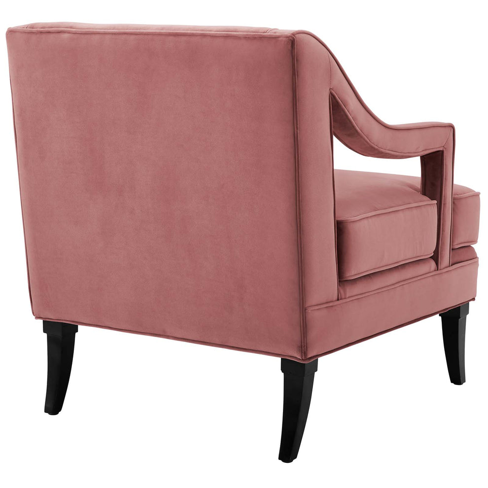 Modway Concur Button Tufted Upholstered Velvet Armchair - EEI-2996 | Armchairs | Modishstore - 4