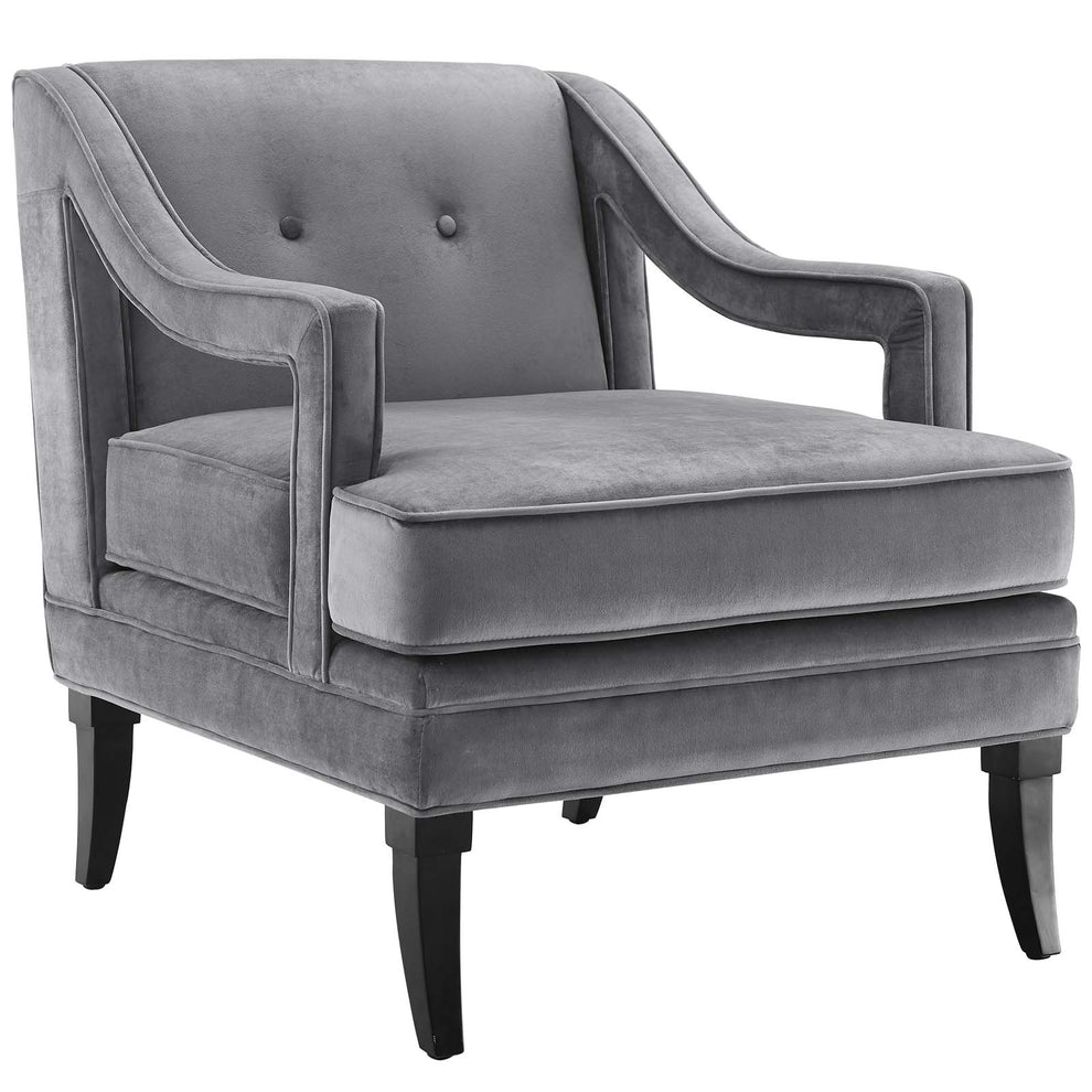 Modway Concur Button Tufted Upholstered Velvet Armchair - EEI-2996 | Armchairs | Modishstore - 7