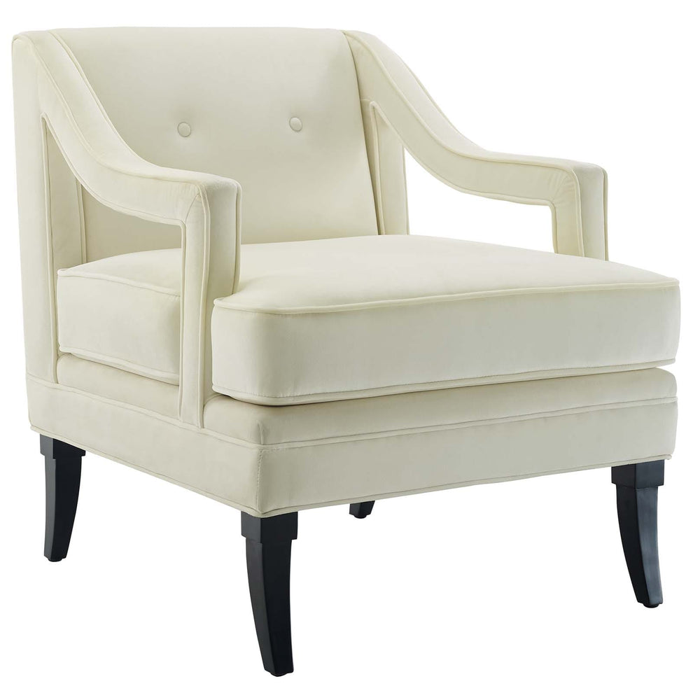 Modway Concur Button Tufted Upholstered Velvet Armchair - EEI-2996 | Armchairs | Modishstore - 12