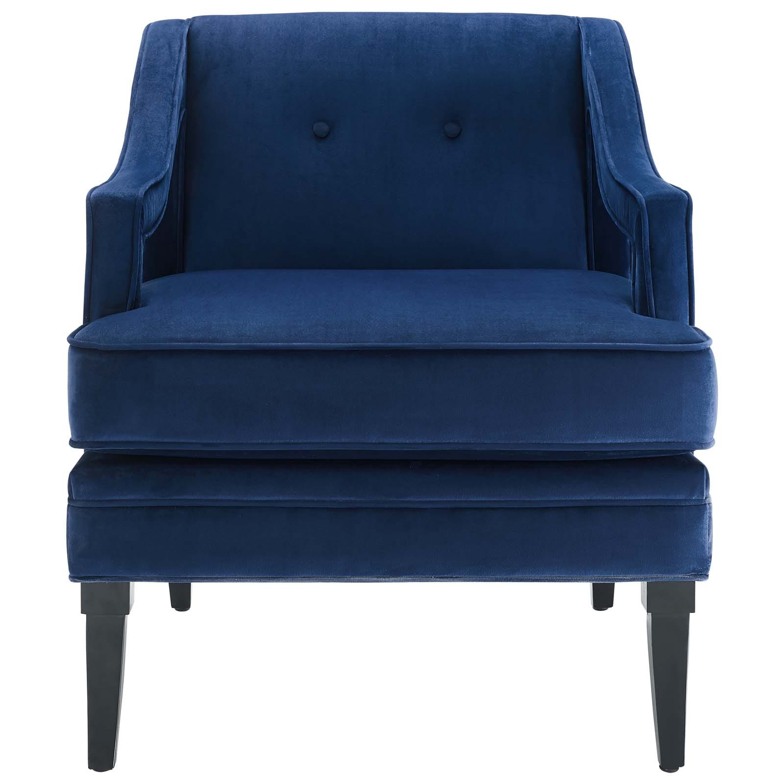 Modway Concur Button Tufted Upholstered Velvet Armchair | Armchairs | Modishstore-22