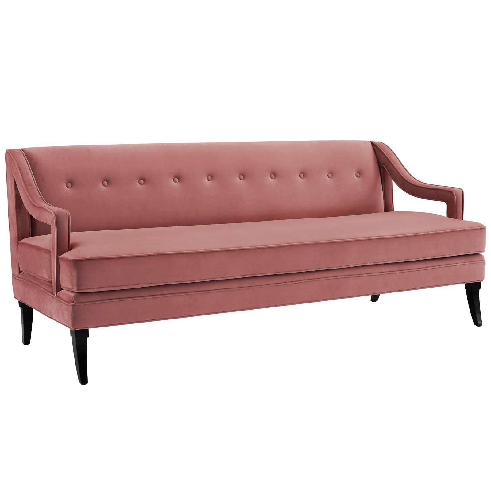 Modway Concur Button Tufted Upholstered Velvet Sofa | Sofas | Modishstore-2