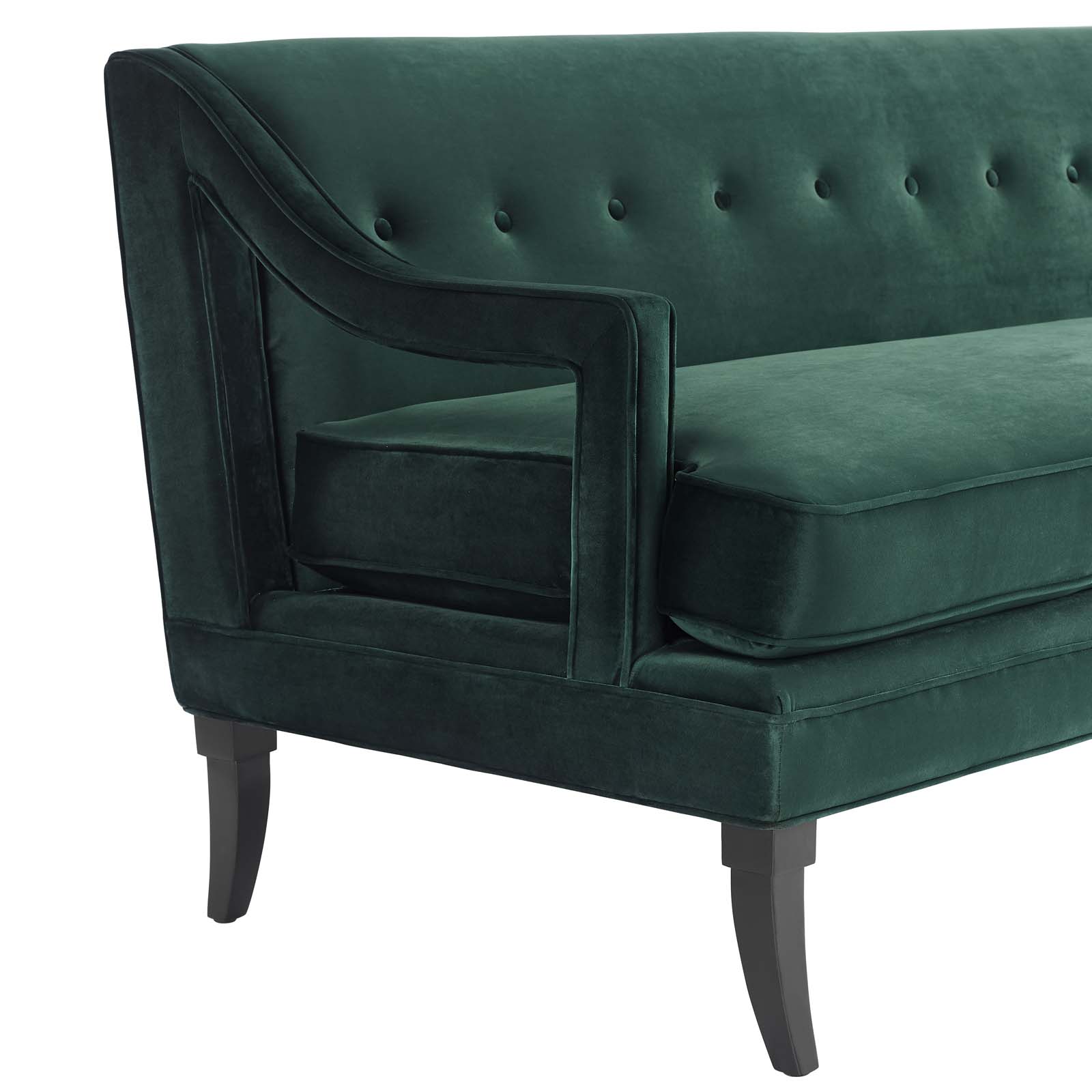 Concur Button Tufted Performance Velvet Sofa - Thumbnail 4