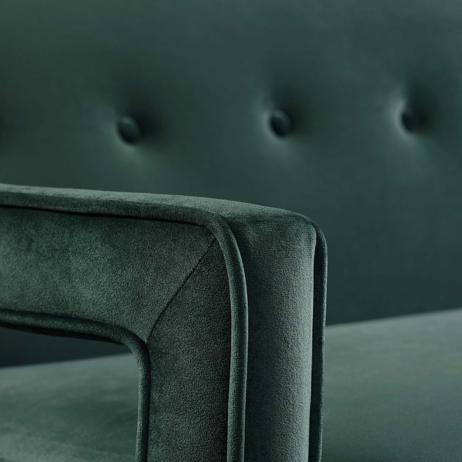 Concur Button Tufted Performance Velvet Sofa - Thumbnail 3