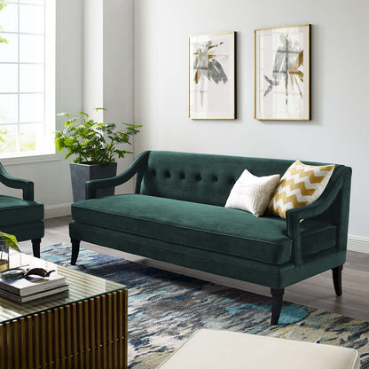 Modway Concur Button Tufted Upholstered Velvet Sofa | Sofas | Modishstore-5